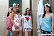 Viola Weber, Hazel Grace, Baby Bambi, Carmen Rodriguez & Jessy Link – Pajama Party 3 – ClubSweethearts – [1]